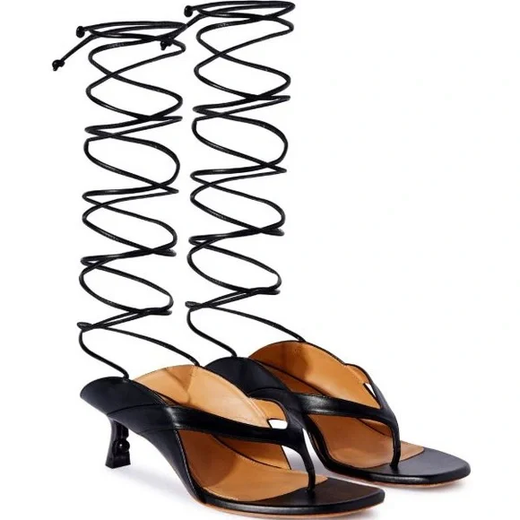 Off-White Black Lollipop lace-up leather sandals - Picture 11 of 11
